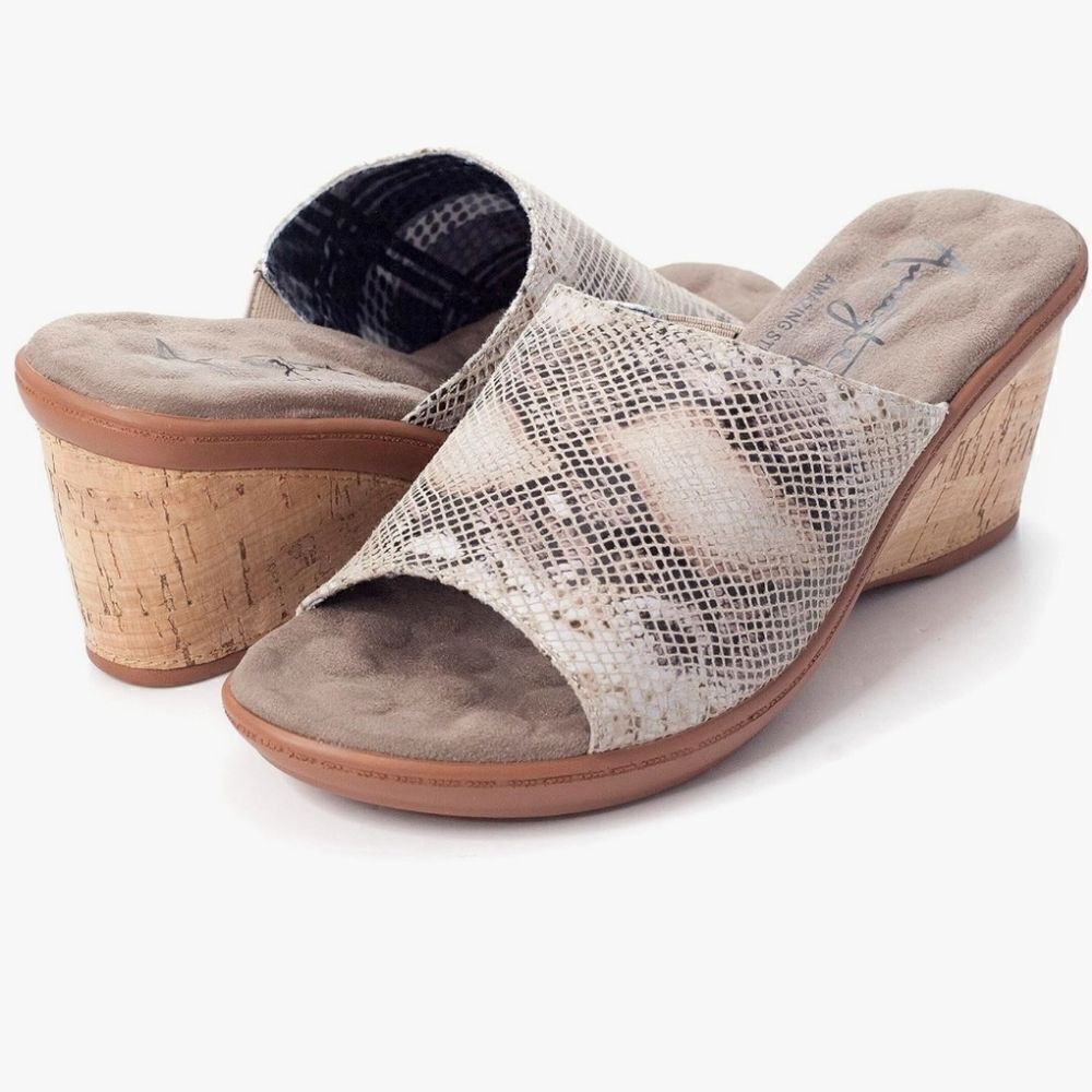 AMAZTEP Comfortable Slip on Wedge Sandals Size 10W